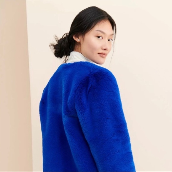 Anthropologie Acote Légendes Faux Fur Jacket Size Large - Picture 4 of 7